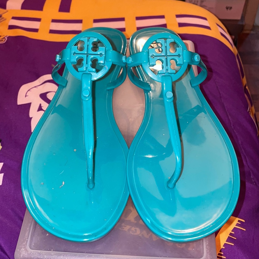 Turquoise tory Burch sandals